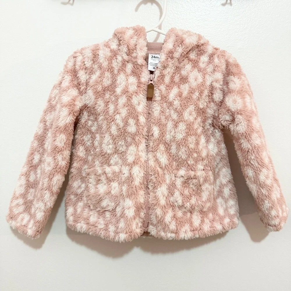 Carter’s Pink Leopard Jacket Size 24M